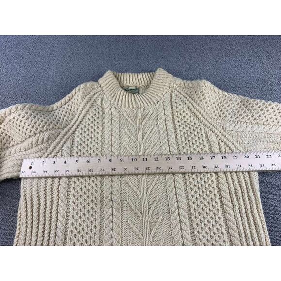 Rare Vintage John Molloy Sweater Women Cream Cable Knit Irish Wool Hand Woven - Picture 4 of 6